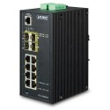PLANET IGS-12040MT Industrial 8-Port 10/100/1000T + 4-Port 100/1000X SFP Managed Switch (-40~75 Degrees C)